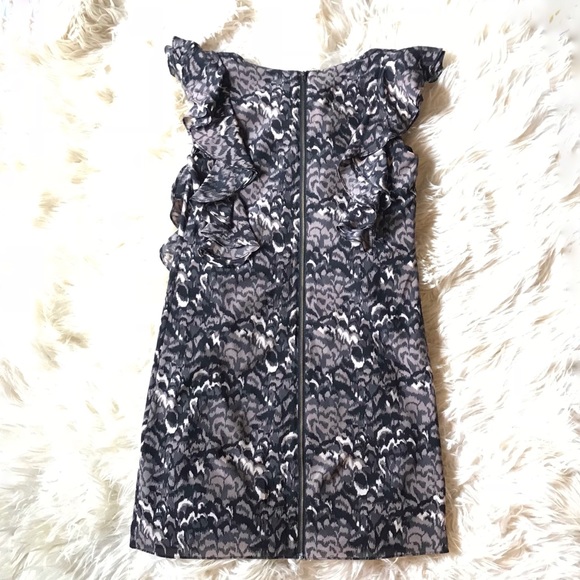 Madewell Silk Pretty Plumes Ruffle Dress - Picture 7 of 8